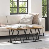 Prolenta Maison Exclusive - Salontafel van gerecycled hout, 100 x 50 x 40 cm, met multiplex en metalen frame