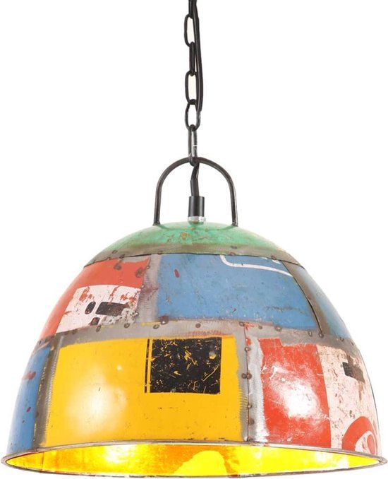 vidaXL Hanglamp industrieel vintage rond 31 cm meerkleurig