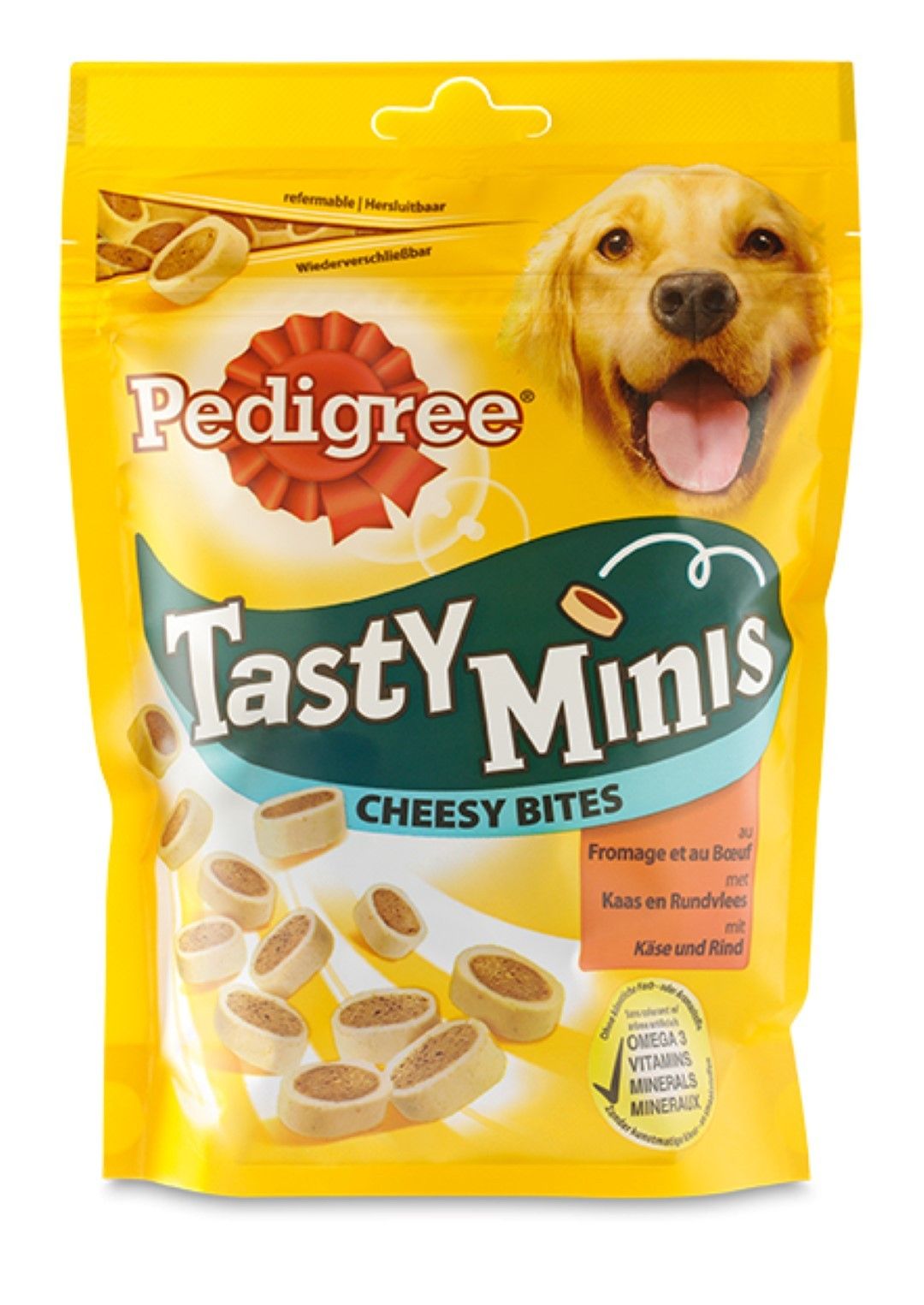 Pedigree 5 stuks! Hondenvoer 5 stuks! Tasty Minis Cheesy Bites, 140 g