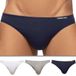 Addicted Lot de 3 Slips Bikini Coton Blanc - Bleu Marine - Gris