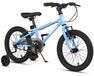 Vélo enfant, 16 pouces, bleu, avec freins à main et béquille