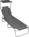 Maison Exclusive - Fauteuil pliant avec auvent, gris, aluminium