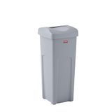 Rubbermaid Commercial Onaanraakbare prullenbak met schommeldeksel combo, 23-gallon, rechthoekig, beige, 2001584