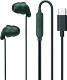 DrPhone SilencePro - Comfortabele USB-C - In-Ear Oordoppen met Passieve Ruisonderdrukking en Kristalhelder Geluid – Groen