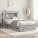Maison Exclusive Lit exclusif avec rangement et tête de lit en bois imitation chêne Sonoma, dimensions 90 x 190 cm