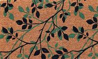 Coco&Coir Everything in a nutshell Coco&Coir Naturel Coir | Antislip | Dikke Coir | Premium kwaliteit | Rubber Backed | Milieuvriendelijk | Indoor | Outdoor | Heavy Duty | Bladeren Thema | Entree Deurmat | 45 x 75 cm (Schaduw Bladeren)