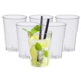 Papstar Hard plastic frisdrank/water glazen - 20x - 300 ml - herbruikbare glazen -