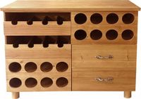 Vente-unique Flessenmeubel van grenen en mdf - Naturel - RIOJA