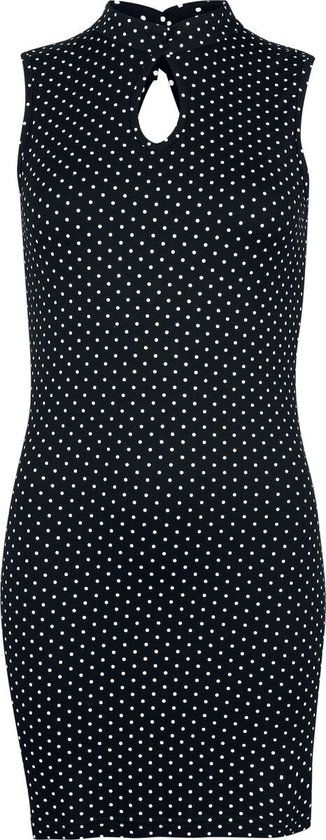Rock Rebel by EMP Zwarte jurk met sleutelgat aan de halslijn en nek - Dames - XL