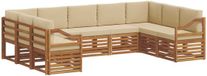 vidaXL - Salon d'angle - 9 places assises - Naturel et beige