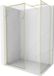 Mexen Kioto-F Paroi de douche Walk-in avec cadre 100 x 90 cm, transparent 8 mm, or brossé