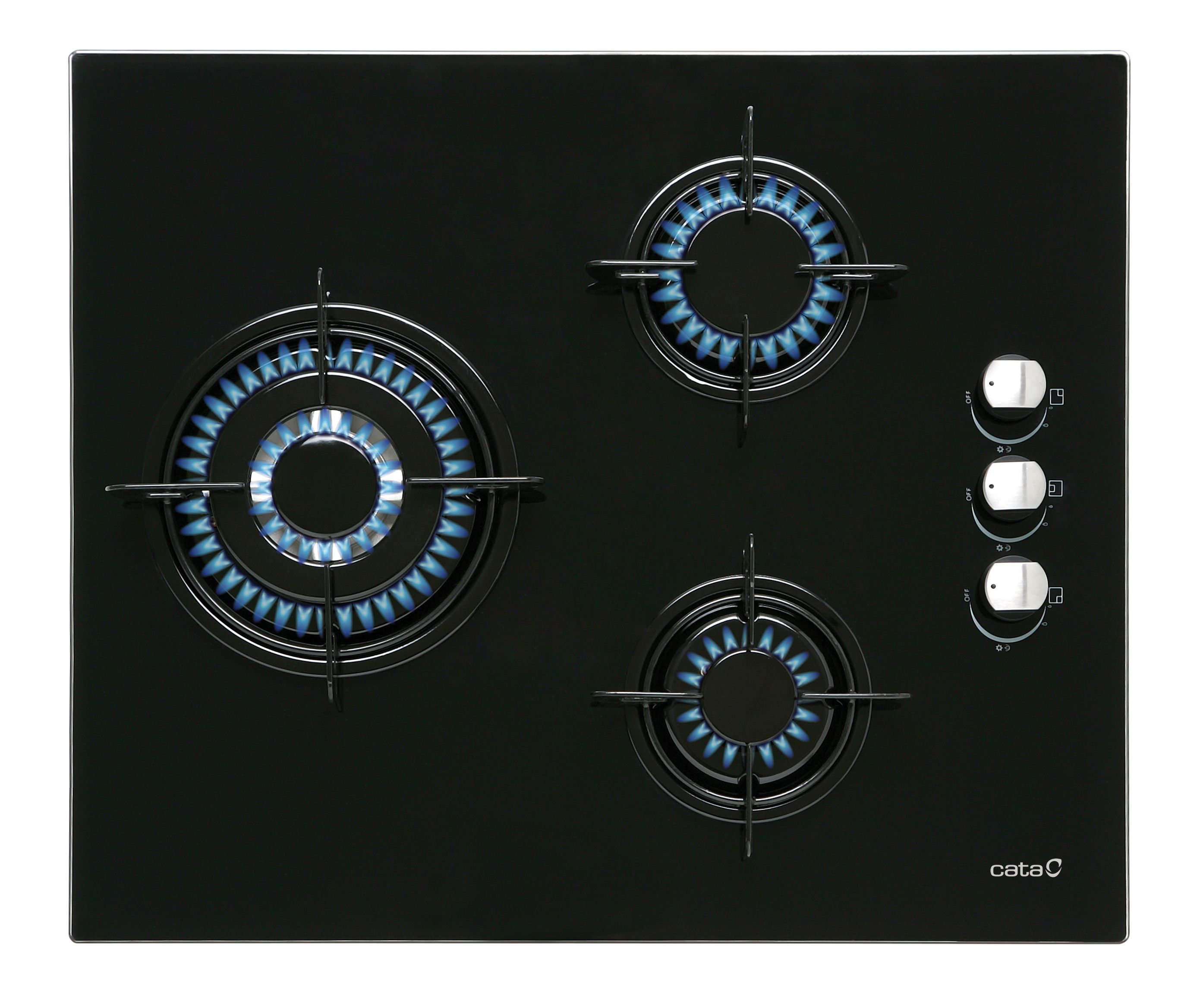 CATA CIB 6021 BK - 60cm Built-in Gas Hob - Black - 3 Zones