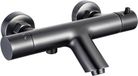 FortiFura Calvi thermostatische badkraan - PVD - geborsteld gunmetal (antraciet)