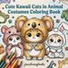 Cute Kawaii Cats in Animal Costumes Coloring Book