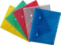 10x EXXO-HFP - #36700 - A4 Ringband Documententas - TWIN A5 tassen - 2 Pak @ 5 Kleuren Assorti