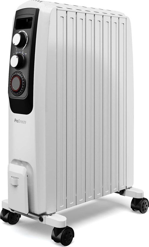 Pro Breeze 2000W Oil Filled Radiator Heater - White