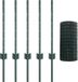 vidaXL Euro-hek met palen 10 x 0,6 m PVC-coated staal groen mesh