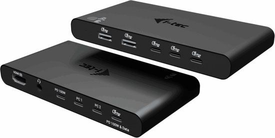 I-tec USB-C KVM Docking Station - Zwart