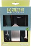 Cozze® BBQ Set 4-delig: Spatel, Tang, Grillborstel & Handschoen