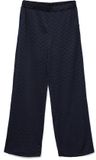 Vero Moda Broek met wijde pijpen VMTHAS Mid waist Broek Navy Blazer XS