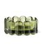 HEMA Sous-verre ⌀10cm verre nervuré vert