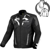 Macna Sevent waterdichte motorfiets textieljas Zwart/wit XL