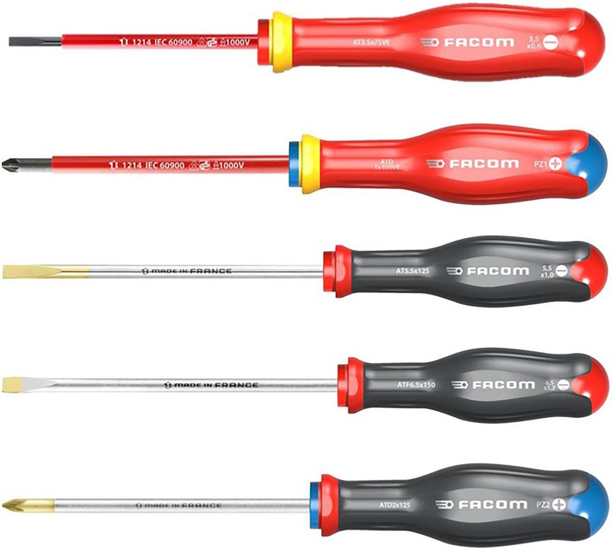 FACOM AT.J5VEPB Schroevendraaierset PROTWIST 5-delig 1000V
