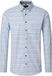 CASA MODA Sport casual fit overhemd - twill - wit met beige en blauw balletjes dessin - Strijkvriendelijk - Boordmaat: 43 - 44