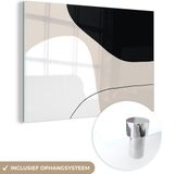 MuchoWow® Glass Painting 90x60 cm - Acrylic Glass Painting - Shapes - Abstract - Design - Photo on Glass - Paintings