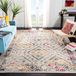 SAFAVIEH Boho tapijt voor woonkamer, eetkamer, slaapkamer - Madison Collection, korte pool, grijs en geel, 90 x 150 cm