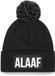 Bellatio Decorations Alaaf muts met pompon - unisex - one size - Zwart