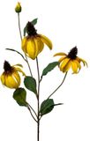 Merkloos Roberts Collection kunstbloem rudbeckia spray geel 83cm decoratie.
