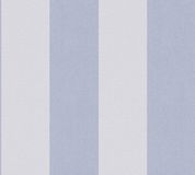 A.S. Création Strepen Behang | Linnenstructuur - Paars/blauw Off-White