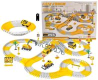 Goodz4All Autobaan Speelgoed Flexibele Racebaan Elektrisch voor Kinderen met Kiepwagen Graafmachine Wals Shovel en Verkeersborden - Eenvoudig te Monteren - Eindeloos Combineren - Inclusief Batterij