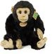 Imp Rappa ECO knuffel aap chimpansee 27 cm - zwart/bruin