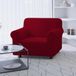 Italian Bed Linen DAHLIA Elastische bankovertrek, polyester, bordeaux, 1-zits