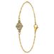 Lucardi Dames Stalen goldplated armband vintage bloem wit