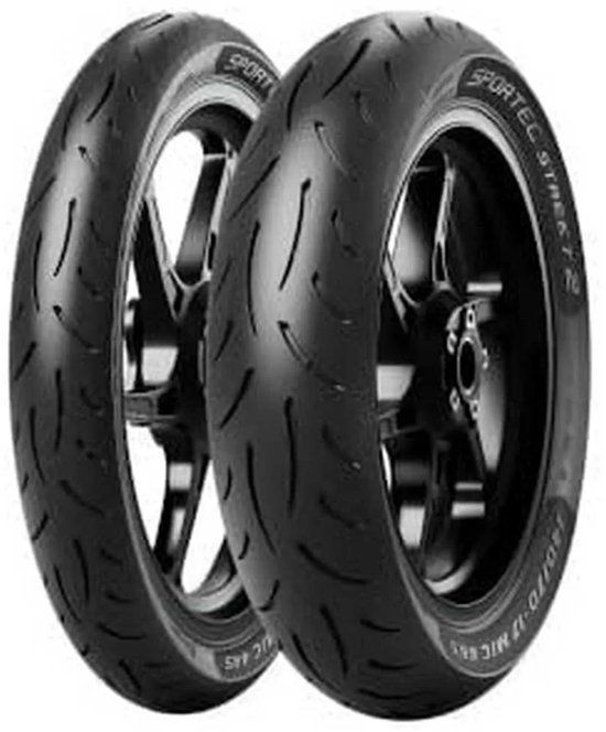 Metzeler Sportec™ Street 2 40s Tl Wegband Zilver 80 / 90 / R14 Black