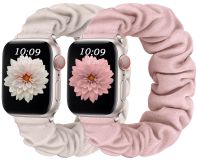 Merkloos Apple Watch 2-Pack Verstelbare Scrunchie Bandjes