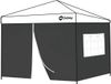 Sekey paviljoen zijwanden 2 stuks met rits en raam, geschikt voor 3x3m, 3x6m en 3x9m, zwart, stof