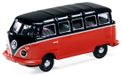 Schuco VW T1 Samba, rouge/noir, 1:87