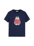 TOMMY HILFIGER Chemise 'HOLIDAY' marine / goud / grenadine / blanc