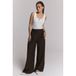 Alix the Label wide leg pantalon met plooien - bruin