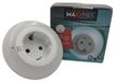 MAXXMEE Lampe de prise à LED, veilleuse, avec capteur de lumière automatique, applique murale au choix avec lumière blanche, bleue ou verte, interrupteur pour le contrôle des couleurs LED [blanc]