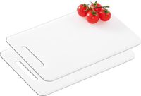 Sans marque 2x planche à découper en plastique blanc 25 x 37 cm