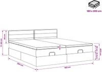 vidaXL Ottoman bed met matras met hoofdeinde 2 st Taupe Stof