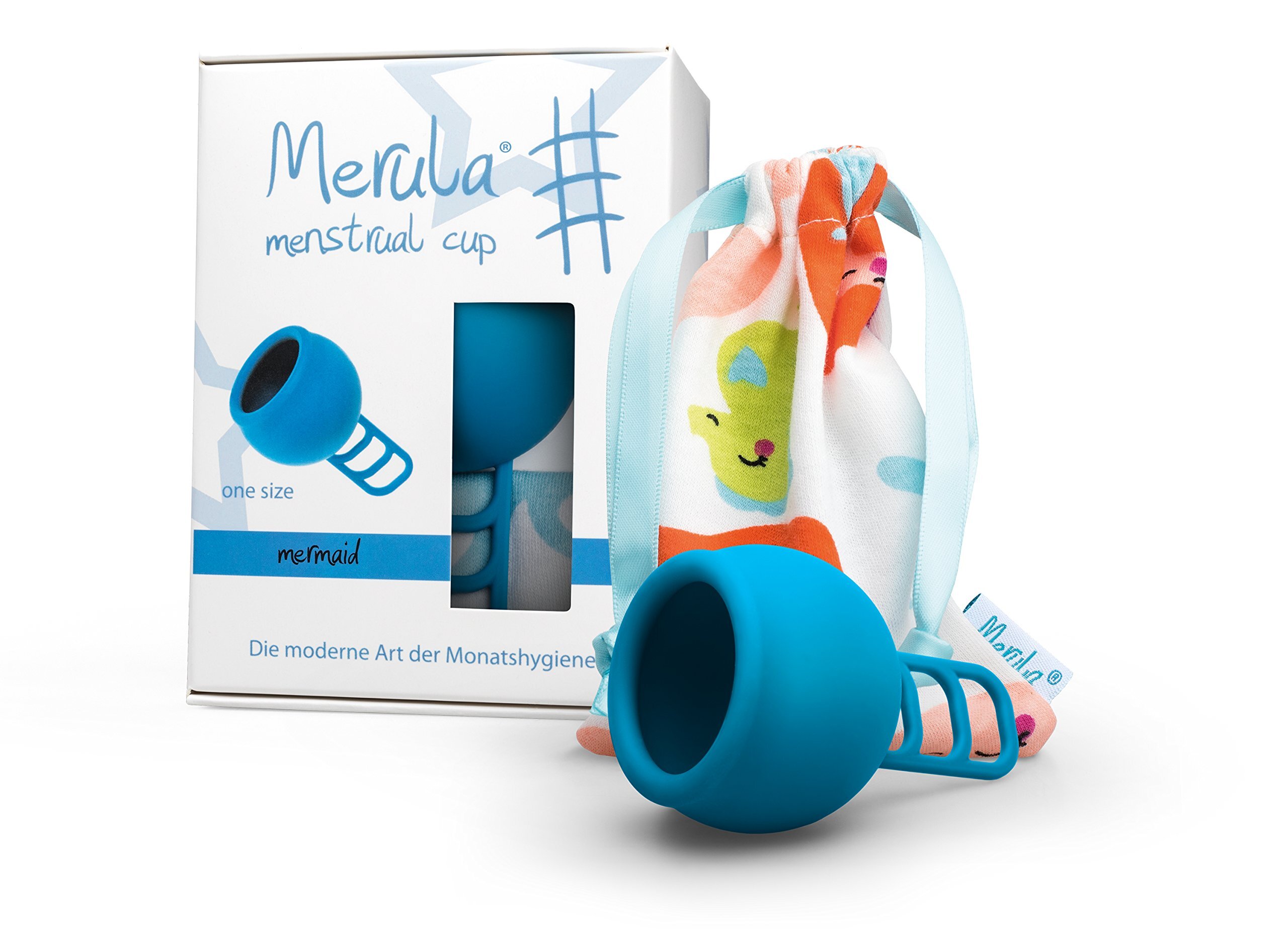 Merula menstruatie cup - mermaid blauw