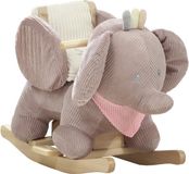 Aiyaplay Kids Rocking Horse - Populierenhout, Polyester - 65L x 35B x 50H cm - Bruin
