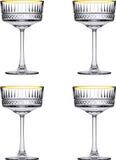 Pasabahce Champagneglazen Elysia - goud - 4x - 260 ml - kristalglas - coupe glazen