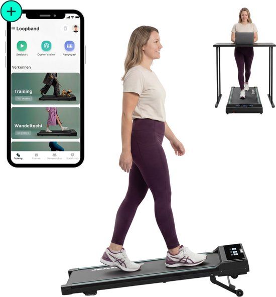 Dreaver Elevate One - 2 in 1 Loopband Inklapbaar 6KM/U met 9% Hellingsfunctie - Inclusief App & Accessoires - Hardloopband - Treadmill - Wandelband - Walking pad - Voor Thuis